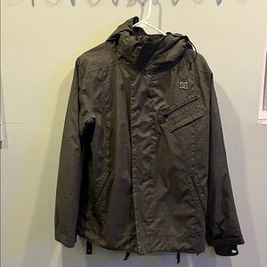 DC Men's Charcoal Hooded Snowboard Jacket